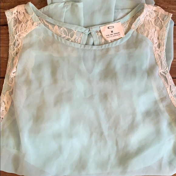 Pins and Needles Mint Green Lace Blouse - SOLD - Picture 6 of 7